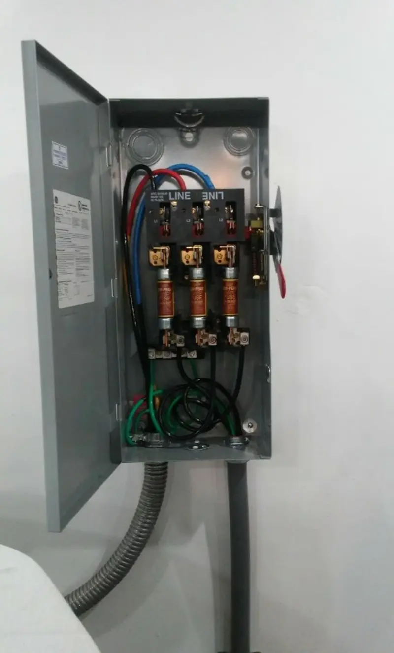 Three-phase disconnect switch installed for Electrical Wiring & Rewiring in Owings Mills